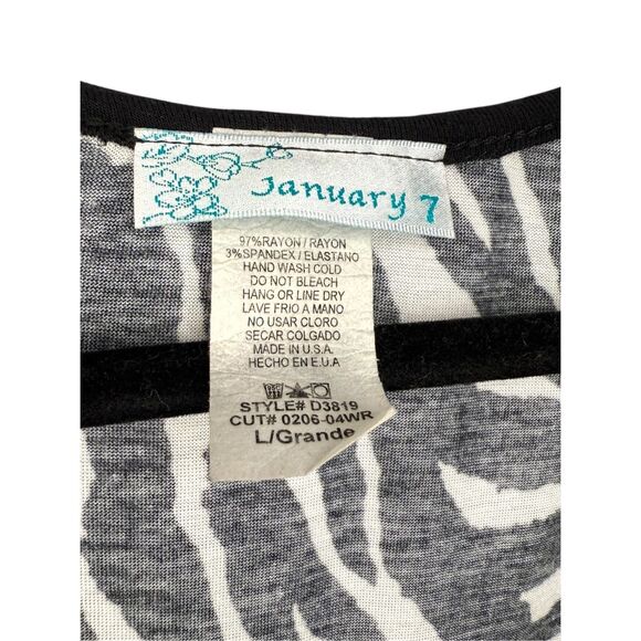 Vintage January 7 Women’s Large Zebra Print Mini Dress Black Stretch V-Neck Y2K - Picture 6 of 6